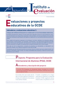 Apuntes del Instituto de Evaluación. Resumen informativo nº 7. Evaluaciones y proyectos educativos de la OCDE