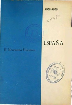 España, el movimiento educativo durante el curso 1958-59