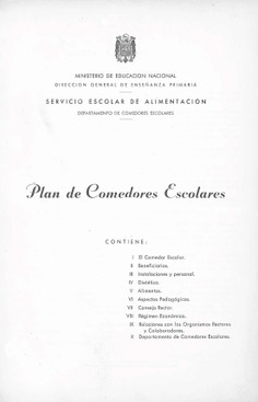 Plan de comedores escolares