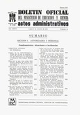 Boletín Oficial del Ministerio de Educación y Ciencia año 1975-4. Actos Administrativos. Números del 40 al 52 e índice 4º trimestre