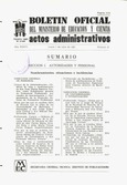 Boletín Oficial del Ministerio de Educación y Ciencia año 1975-3. Actos Administrativos. Números del 27 al 39 e índice 3º trimestre