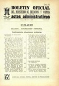 Boletín Oficial del Ministerio de Educación y Ciencia año 1973-3. Actos Administrativos. Números del 27 al 39 e índice 3º trimestre