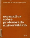 Normativa sobre profesorado universitario