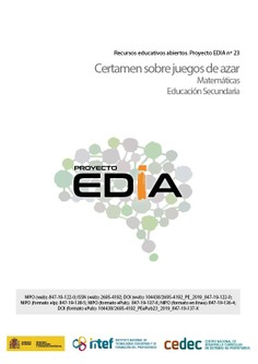 Proyecto EDIA nº 23. Certamen sobre juegos de azar. Educación Secundaria