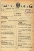Boletín Oficial del Ministerio de Educación Nacional año 1960-1. Resoluciones Administrativas. Números del 1 al 26 e índice 1º trimestre