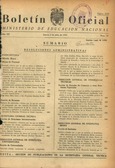 Boletín Oficial del Ministerio de Educación Nacional año 1959-3. Resoluciones administrativas. Números del 53 al 78 e índice 3º trimestre