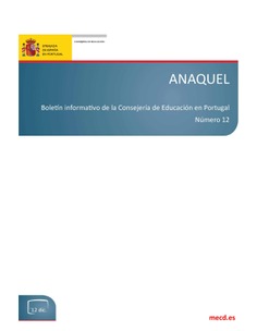 Anaquel nº 12. Boletín informativo de la Consejería de Educación en Portugal