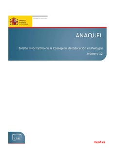 Anaquel nº 12. Boletín informativo de la Consejería de Educación en Portugal