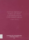 Notas mínimas para acceso a enseñanzas universitarias. Curso 1994-95