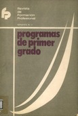 Revista de Formación Profesional. Separata nº 1. Programas de Primer Grado
