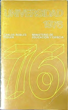 Universidad 1976 : declaraciones del Ministro de Educación y Ciencia en Radiotelevisión Española el 9 de enero de 1976