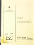 Plan pedagógico. Curso 1984-85