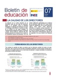 Boletín de educación educainee nº 7. La calidad de los directores