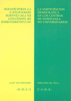 La participación democrática en los centros de enseñanza no universitaria