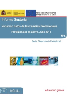 Informe sectorial nº 6. Variación datos de las Familias Profesionales. Profesionales en activo