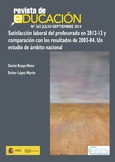 Satisfacción laboral del profesorado en 2012-13 y comparación con los resultados de 2003-04. Un estudio de ámbito nacional