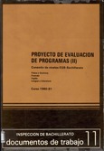 Proyecto de evaluación de programas (II). Conexión de niveles EGB-Bachillerato. Física y Química. Francés. Inglés. Lengua y Literatura. Curso 1980-81