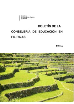 Boletín Consejería de Educación en Filipinas nº 2. Edición anual: 2016