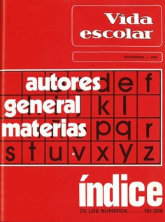 Vida escolar nº 199 - 200. Suplemento