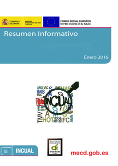 Resumen Informativo. Enero 2016. INCUAL