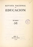 Revista nacional de educación nº 51. 1945