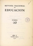 Revista nacional de educación nº 52. 1945