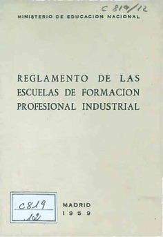 Reglamento de las escuelas de formación profesional industrial