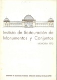 Memoria 1973 / Instituto de Restauración de Monumentos y Conjuntos