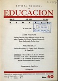 Revista nacional de educación nº 40. Abril 1944