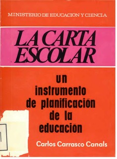 La carta (mapa)escolar. Instrumento de planificación de la educación