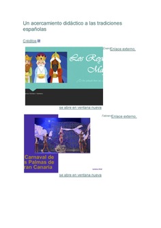 Un acercamiento didáctico a las tradiciones españolas