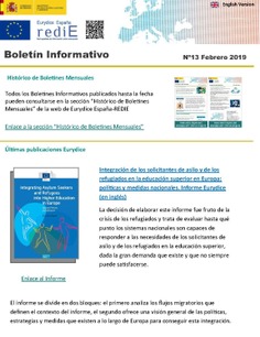 Boletín informativo nº 13 Febrero 2019. Eurydice España - rediE