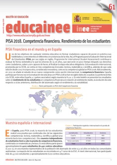 Boletín de educación educainee nº 61. PISA 2018. Competencia financiera. Rendimiento de los estudiantes