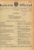 Boletín Oficial del Ministerio de Educación Nacional año 1965-2. Resoluciones Administrativas. Números del 26 al 51 e índice 2º trimestre