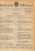 Boletín Oficial del Ministerio de Educación Nacional año 1965-4. Resoluciones Administrativas. Números del 79 al 104 e índice 4º trimestre