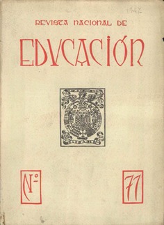 Revista nacional de educación nº 71. 1947