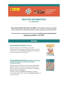 Boletín Informativo INEE N.º 1 enero 2021