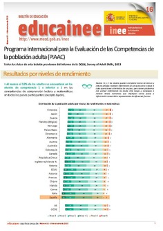 Boletín de educación educainee nº 16. Programa Internacional para la Evaluación de las Competencias de la población adulta (PIAAC) II