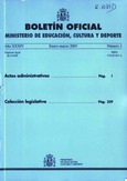 Boletín Oficial del Ministerio de Educación, Cultura y Deporte año 2003. Actos Administrativos. Números del 1 al 4 más 8 números extraordinarios
