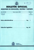 Boletín Oficial del Ministerio de Educación, Cultura y Deporte año 2002. Actos Administrativos. Números del 1 al 4 más 10 números extraordinarios