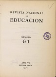 Revista nacional de educación nº 61. 1946