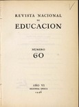 Revista nacional de educación nº 60. 1946