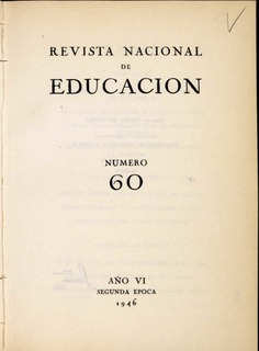 Revista nacional de educación nº 60. 1946