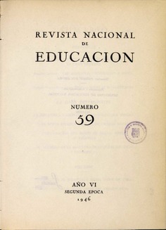 Revista nacional de educación nº 59. 1946