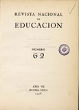 Revista nacional de educación nº 62. 1946