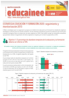 Boletín de educación educainee nº 28. Estrategia Educación Y Formación 2020: seguimiento y
monitorización 2013