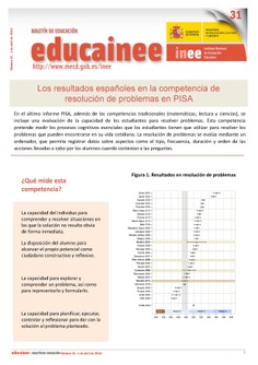 Boletín de educación educainee nº 31. Los resultados españoles en la competencia de
resolución de problemas en PISA