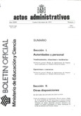 Boletín Oficial del Ministerio de Educación y Ciencia año 1993-1. Actos Administrativos. Números del 1 al 22 más 4 números extraordinarios