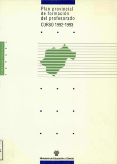 Plan provincial de formación del profesorado. Curso 1992-1993. Dirección Provincial de Teruel