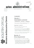 Boletín Oficial del Ministerio de Educación y Ciencia año 1993-2. Actos Administrativos. Números del 23 al 52 más 3 números extraordinarios y 1 separata del nº 30